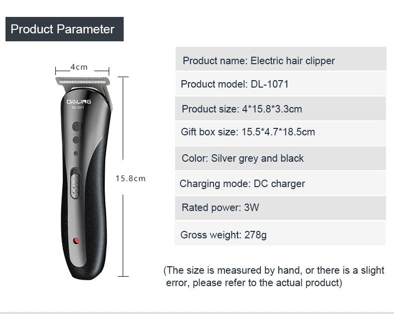 DALING-1071 oil-tipped engraved electric clipper hair clipper, home hair clipper for whitening and trimming, vintage electric clipper for adults and children, special for hair salons, cross-border wholesale detail image 13