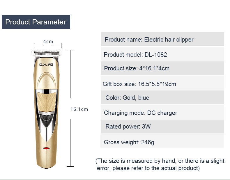 DALING-1082 electric hair clipper, smart for adults, infants and children, household electric clipper, professional hair clipper for hair salons and barber shops, oil hair clipper for export wholesale detail image 12