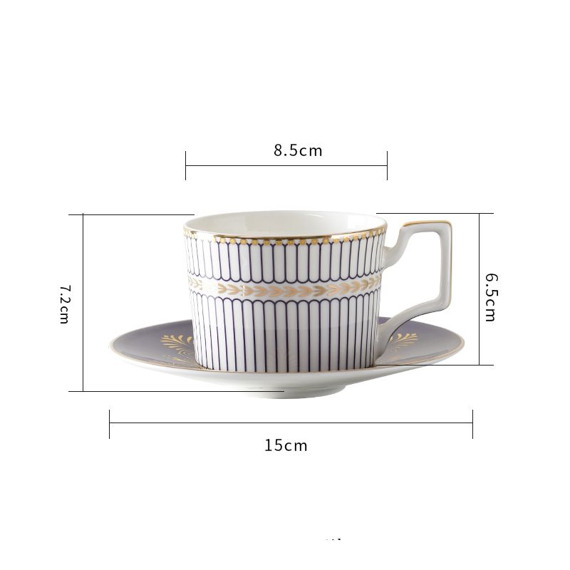 Ceramic cups and plates, bone China cups and plates, export cups and plates, coffee cups and plates, export ceramic six-cup plates gift box set, European court style Application Scenario