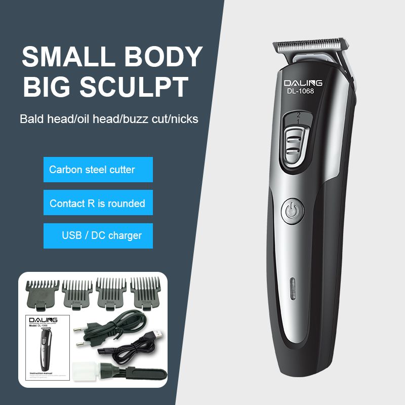 DALING-1068 Hair clipper, electric clipper, engraving oil head clipper, electric head shaving wonder tool, engraving tool, adult and children's hair clipper, trimming, export wholesale