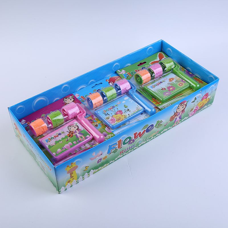 312滚轮印章鼓励孩子图案套装  花园图案  圆型印章