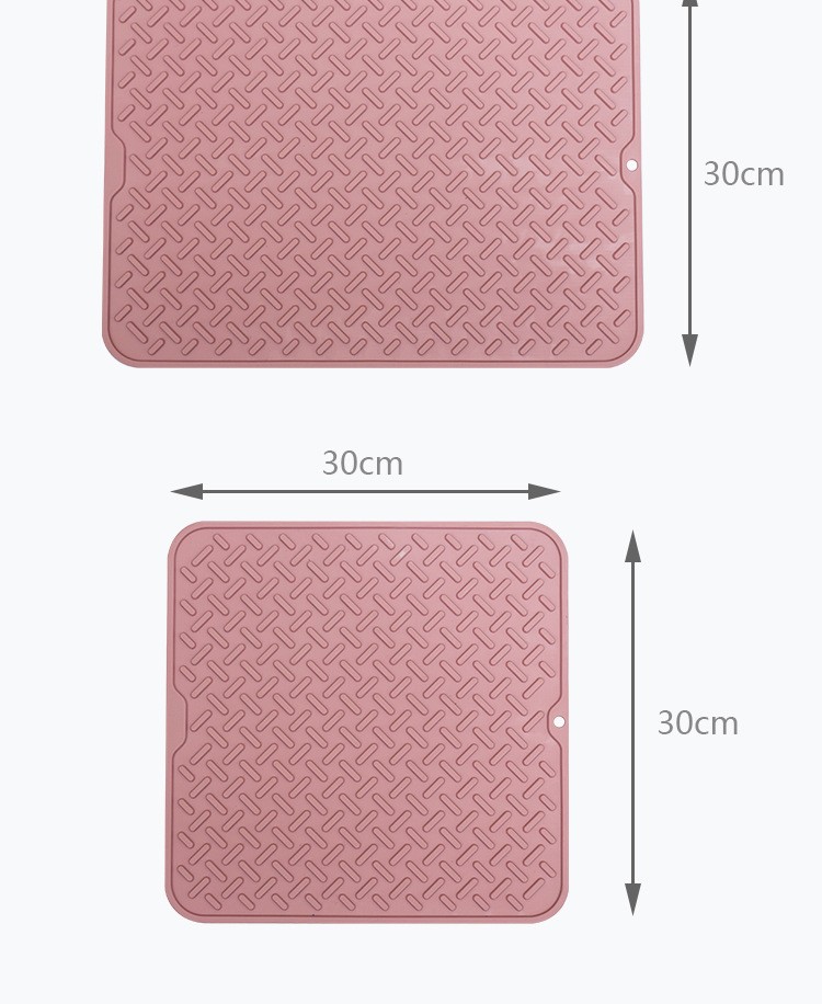 加厚食品级硅胶多用途沥水垫子厨房水槽保护防摔垫防滑隔热垫详情图8
