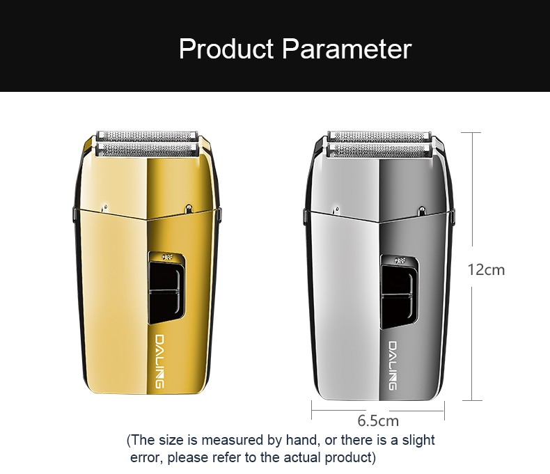 DALING-9041 reciprocating electric rechargeable razor, metal body, full-body washable silver set, wholesale for export, wholesale for export detail image 10