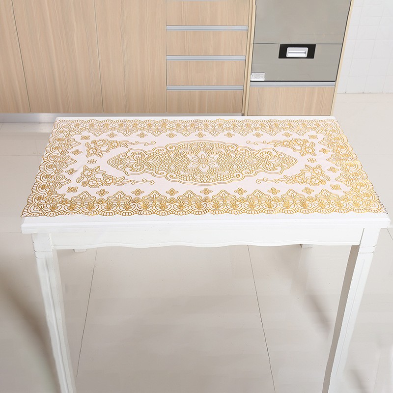 pvc桌布创意塑料餐垫欧式烫金餐桌垫详情图15