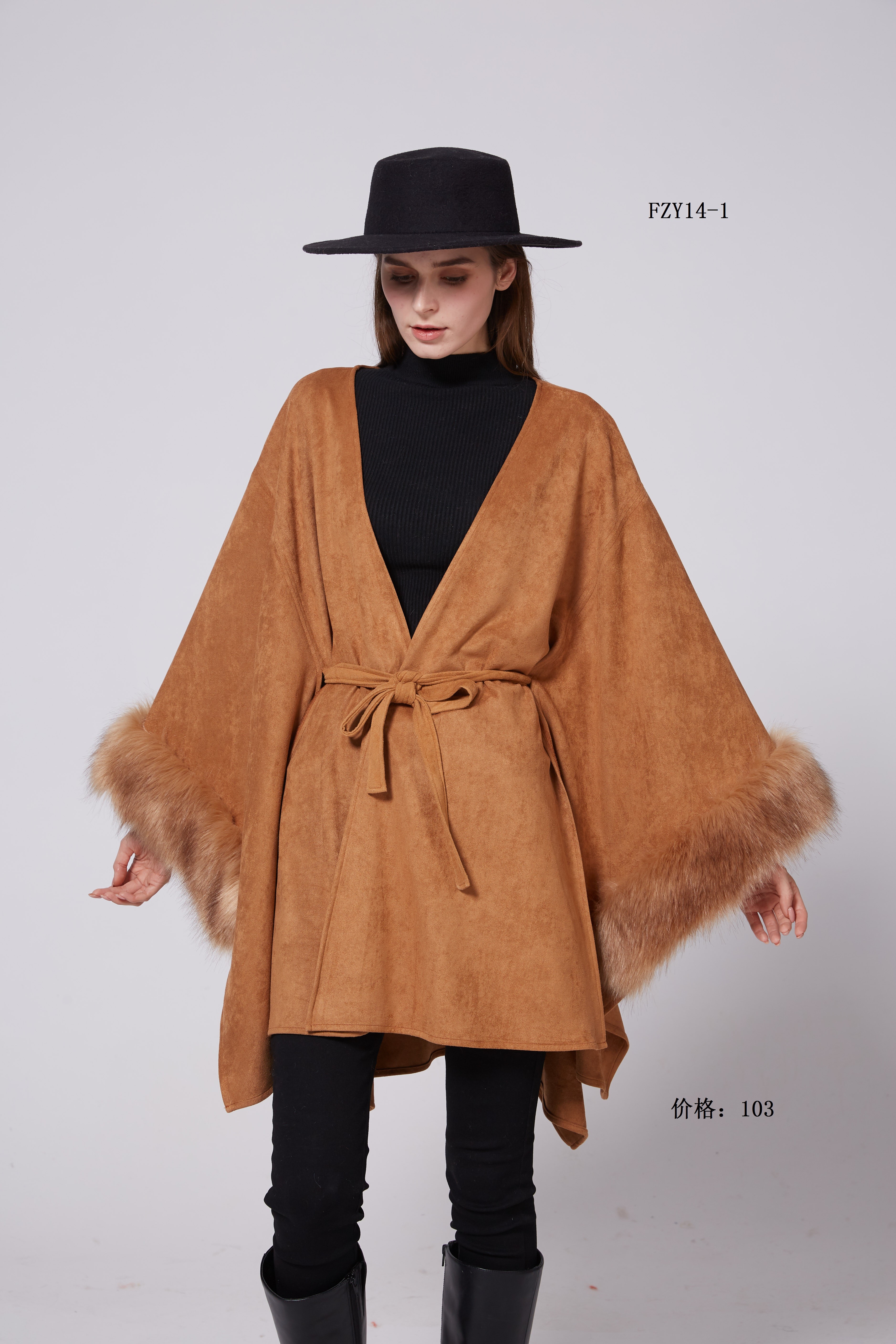 A trendy and fashionable casual women's shawl made of suede fur in 2021 detail image 3