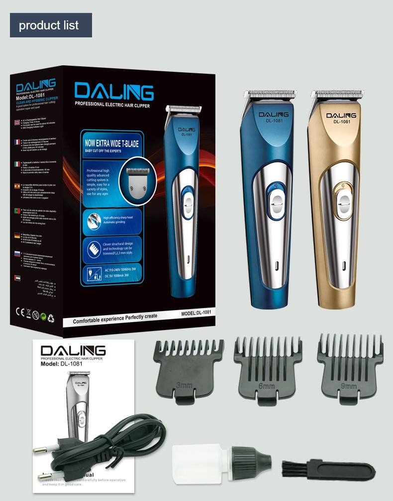 DALING-1081 Hair clipper, electric clipper, engraving, oil head clipper, clipper, trimming, whitening, electric hair head magic tool, engraving and carving tools, children's hair cutting, wholesale for export detail image 14