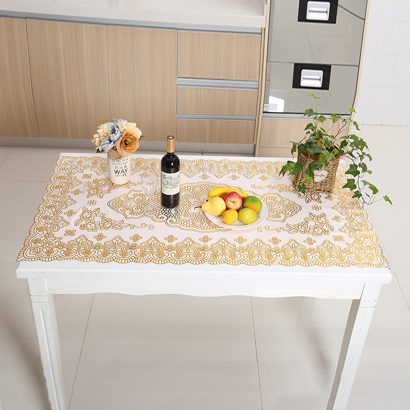 pvc桌布创意塑料餐垫欧式烫金餐桌垫详情图17