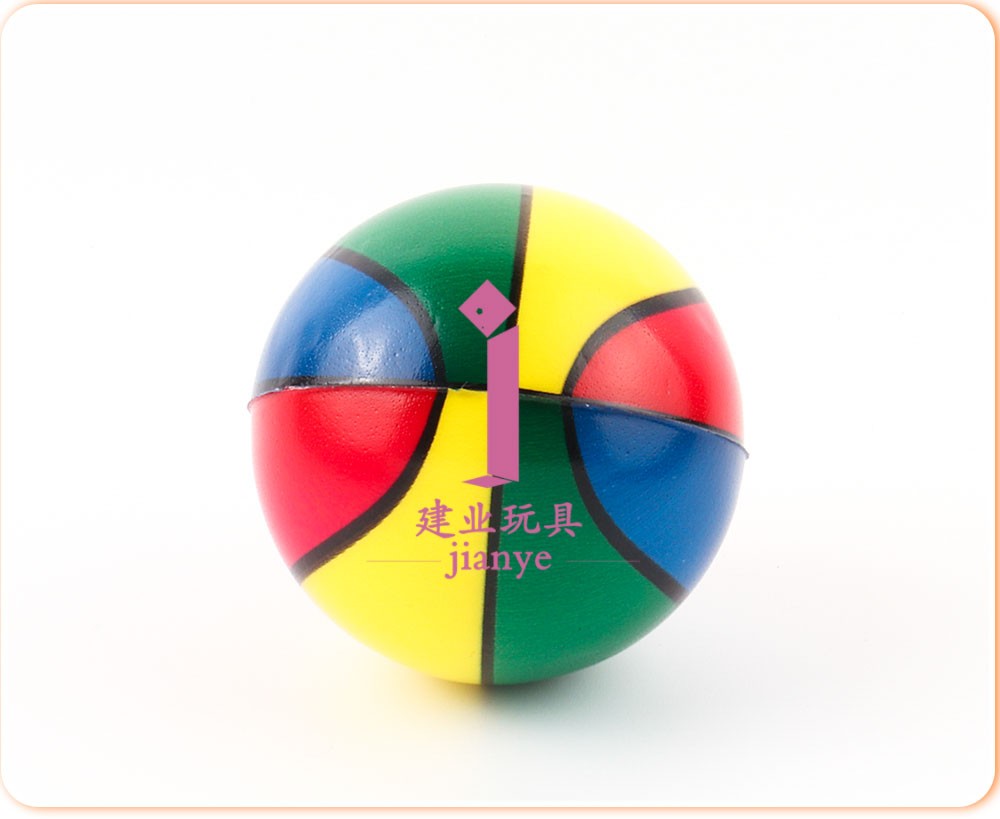 儿童玩具海绵球6.3cmPU发泡彩色篮球发泄球手握减压球详情图5