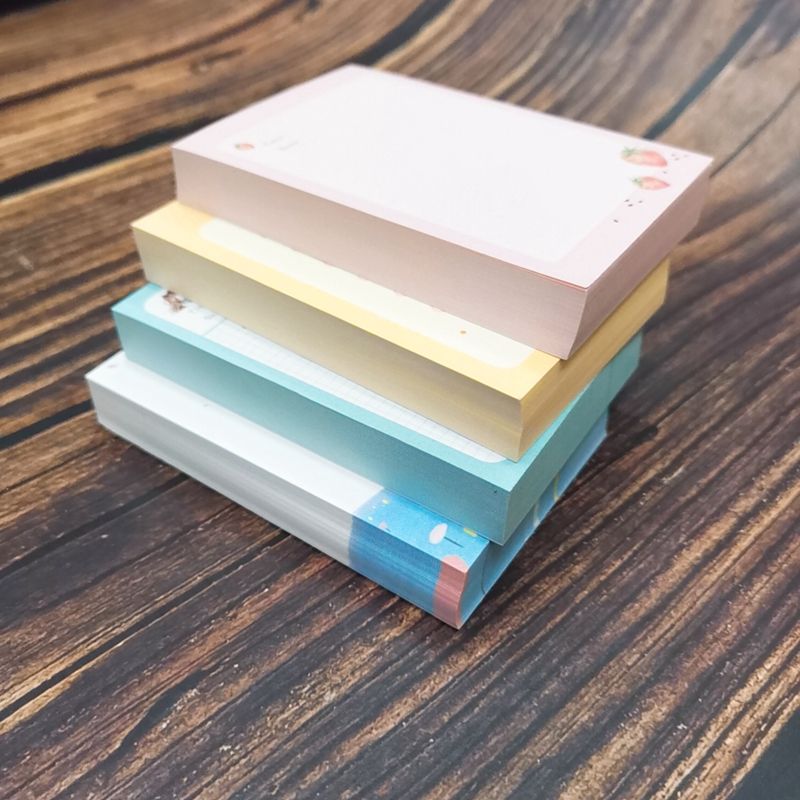 新款 彩页便签纸创意无粘性可撕小本子手帐素材纸萌萌小可爱010