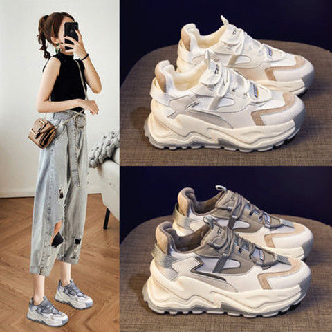 女鞋2020新款潮运动鞋秋冬学生增高百搭老爹鞋ins潮超火网红时尚