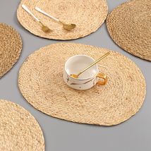 日式天然水草玉米皮手工编织餐垫隔热垫圆形西餐杯垫家居生活用品