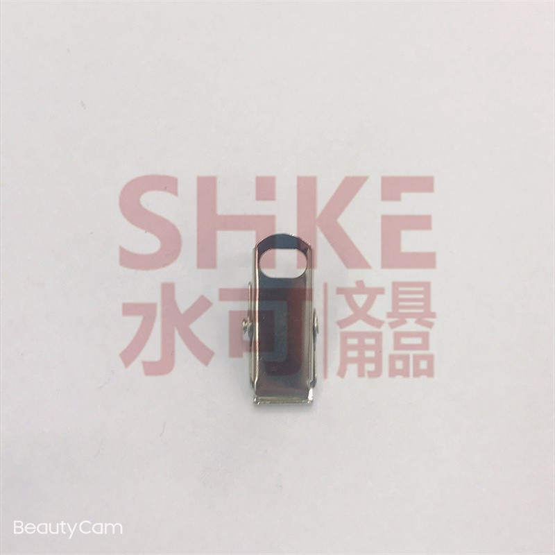 厂家直销大号广州高品质方孔英文夹 金属胸卡夹 证件卡套夹 高质量双孔夹详情图2