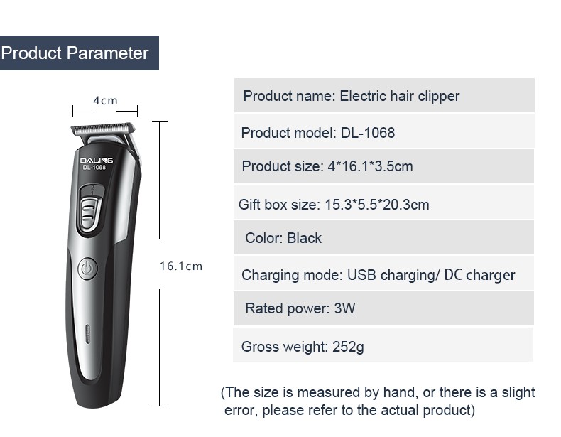 DALING-1068 Hair clipper, electric clipper, engraving oil head clipper, electric head shaving wonder tool, engraving tool, adult and children's hair clipper, trimming, export wholesale detail image 12
