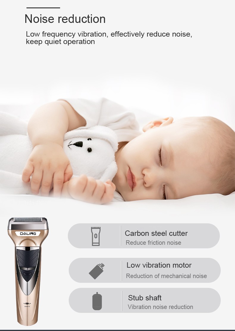 DALING-9045 Three-in-one Shaver, reciprocating electric rechargeable razor, multi-functional Hairdresser, Nose Hair Razor, Gold set, wholesale for export, three-in-one shaver, hairdresser, nose hair razor detail image 9