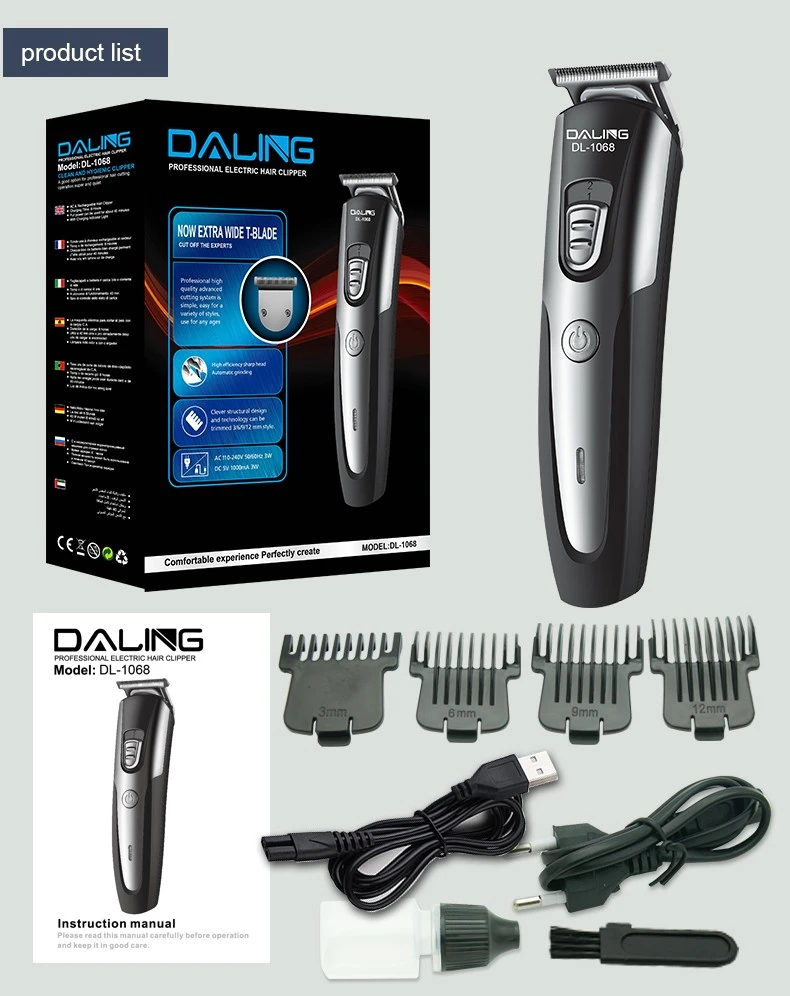DALING-1068 Hair clipper, electric clipper, engraving oil head clipper, electric head shaving wonder tool, engraving tool, adult and children's hair clipper, trimming, export wholesale detail image 13