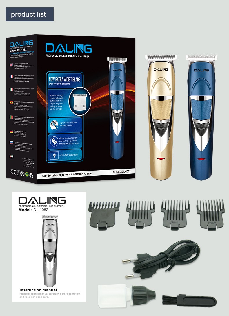 DALING-1082 electric hair clipper, smart for adults, infants and children, household electric clipper, professional hair clipper for hair salons and barber shops, oil hair clipper for export wholesale detail image 13