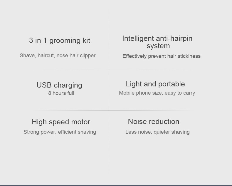 DALING-9050 Electric shaver, three-in-one multi-functional razor, high-power men's blade head, washable beard styling device, fast-charging shaving head magic tool, wholesale for export detail image 2