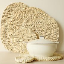 厂家货源玉米皮材质杯垫锅垫餐垫隔热垫花型餐垫