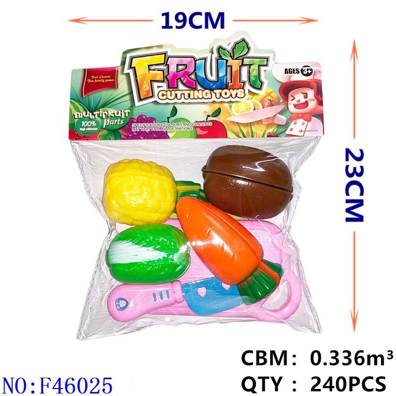 水果切切乐玩具  仿真蔬菜胡萝卜 过家家玩具餐厨具 儿童小孩女生戏耍玩具礼物 义乌小商品城批发   F46025