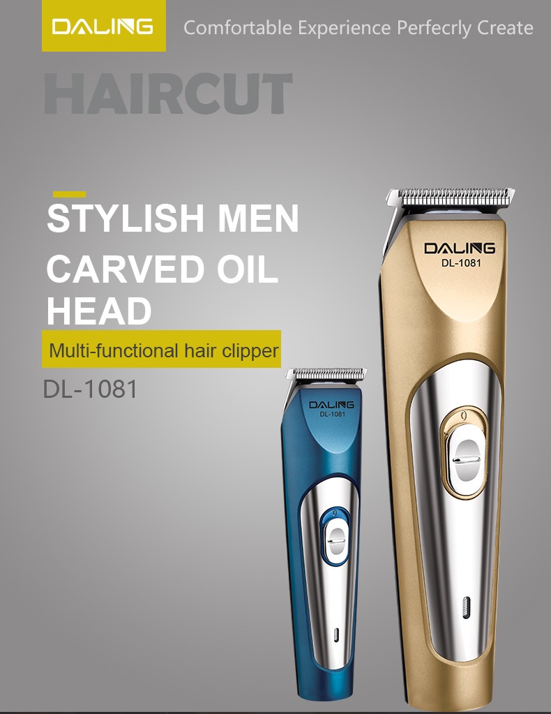 DALING-1081 Hair clipper, electric clipper, engraving, oil head clipper, clipper, trimming, whitening, electric hair head magic tool, engraving and carving tools, children's hair cutting, wholesale for export detail image 1