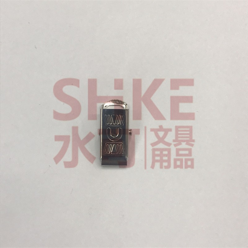厂家直销大号广州高品质方孔英文夹 金属胸卡夹 证件卡套夹 高质量双孔夹详情图1