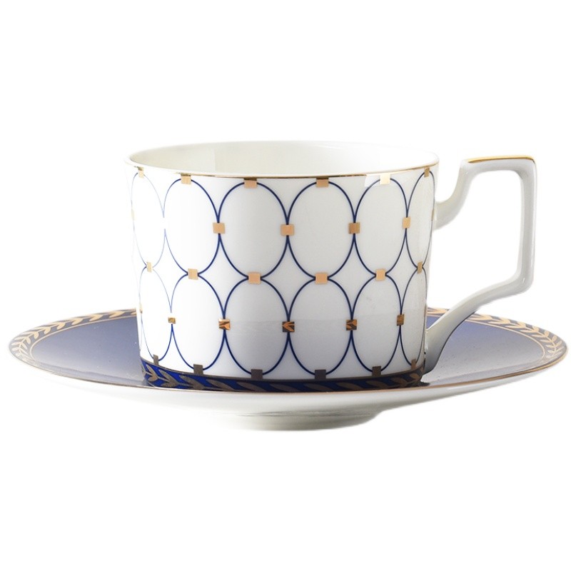 Ceramic cups and plates, bone China cups and plates, export cups and plates, coffee cups and plates, export ceramic six-cup plates gift box set, European court style pic 7