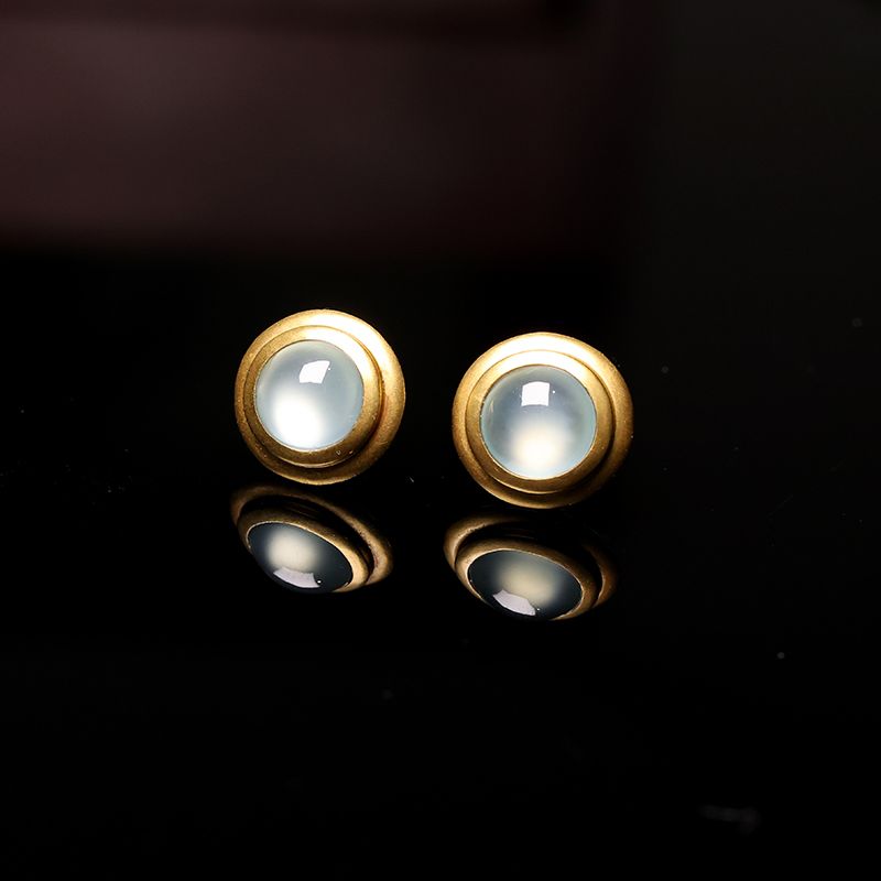 New Baoli D District 3rd floor 7th Street 8148 Jade glass egg earrings New Baoli 054 thumbnail