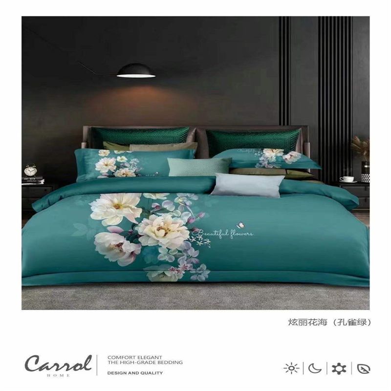 肌理绣花磨毛四件套采用加厚棉柔面料，保暖舒适14