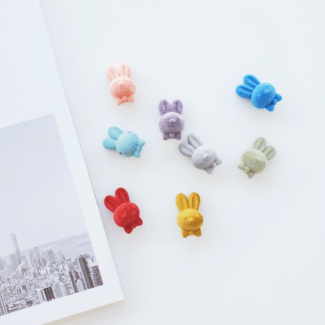 New flocked beads, diy handmade accessories, materials, street stall toys, women's clothing, versatile accessories, bracelets, headwear