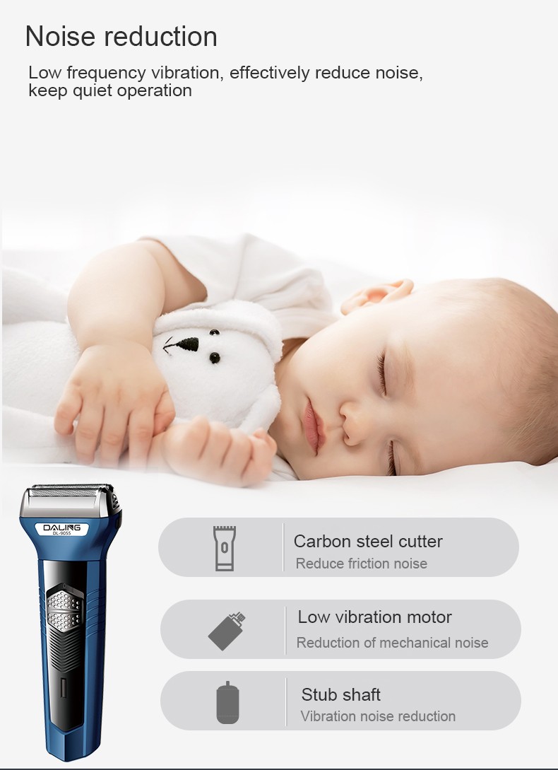 DALING-9055 Three-in-one Shaver, reciprocating electric rechargeable razor, multi-functional Hairdresser, Nose Hair Razor, blue set, wholesale for export, three-in-one shaver, hairdresser, nose hair razor detail image 10