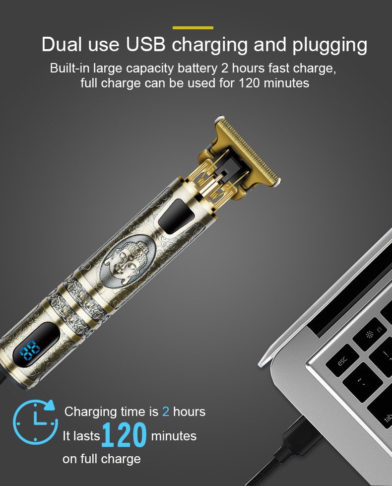 DALING-1088 Engraved Clipper, Hair Clipper, electric hair clipper, oil head engraving, trimming, blank space, hair cutting tool, hair clipper, shaving head, adult and children's electric clipper, wholesale for export detail image 6