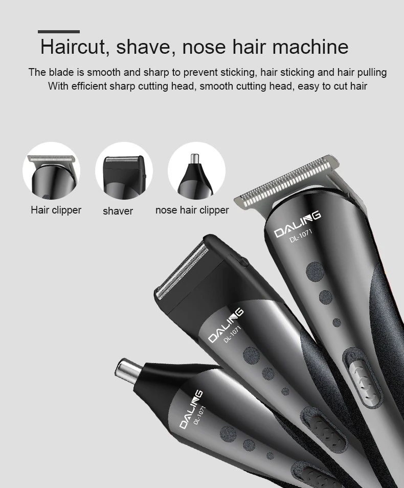 DALING-1071 oil-tipped engraved electric clipper hair clipper, home hair clipper for whitening and trimming, vintage electric clipper for adults and children, special for hair salons, cross-border wholesale detail image 3