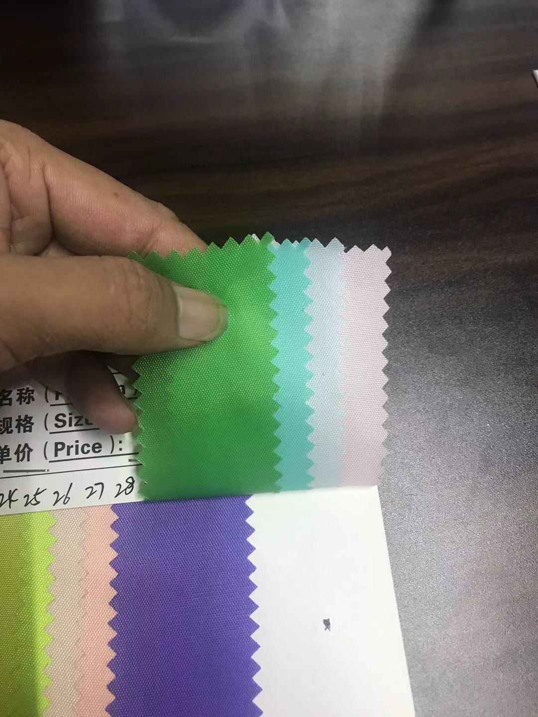 厂家直销热销新款皮革大量现货高中低档箱包沙发鞋材面料涤塔夫190T 16-20详情图2
