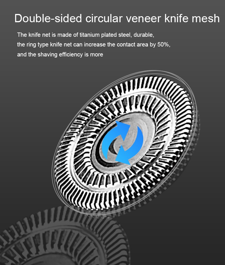 DALING-9050 Electric shaver, three-in-one multi-functional razor, high-power men's blade head, washable beard styling device, fast-charging shaving head magic tool, wholesale for export detail image 7