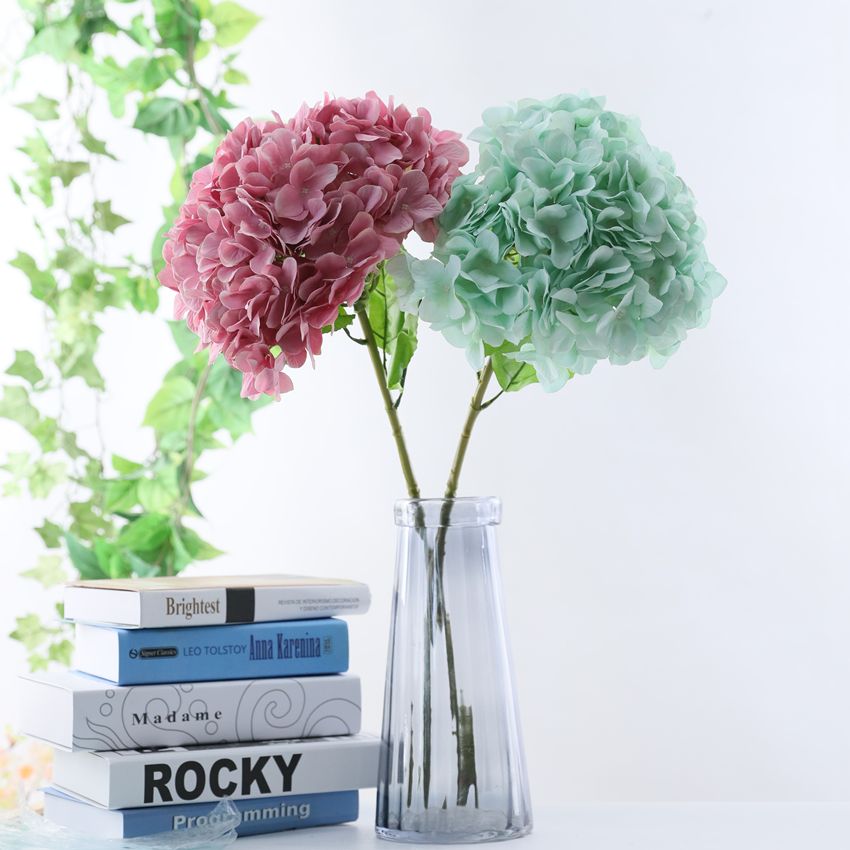 Artificial flower wedding large hydrangea, silk fabric large flower ball, silk flower wedding flower factory sales