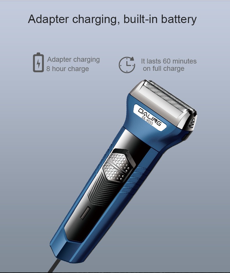 DALING-9055 Three-in-one Shaver, reciprocating electric rechargeable razor, multi-functional Hairdresser, Nose Hair Razor, blue set, wholesale for export, three-in-one shaver, hairdresser, nose hair razor detail image 5