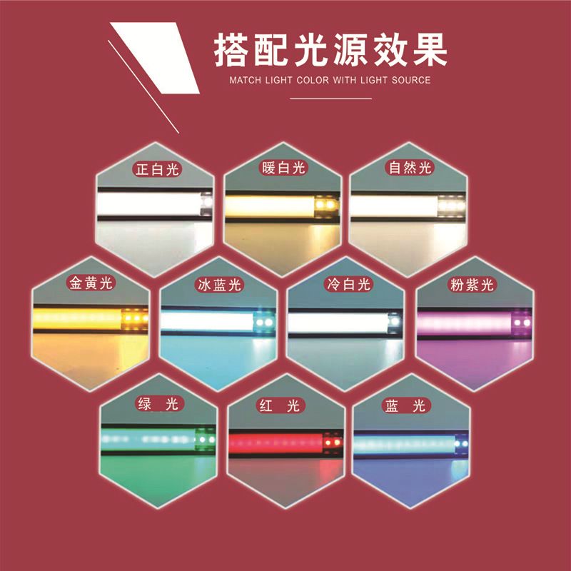 LED strip light, strip light, aluminum, office light, aluminum, black aluminum groove details Picture