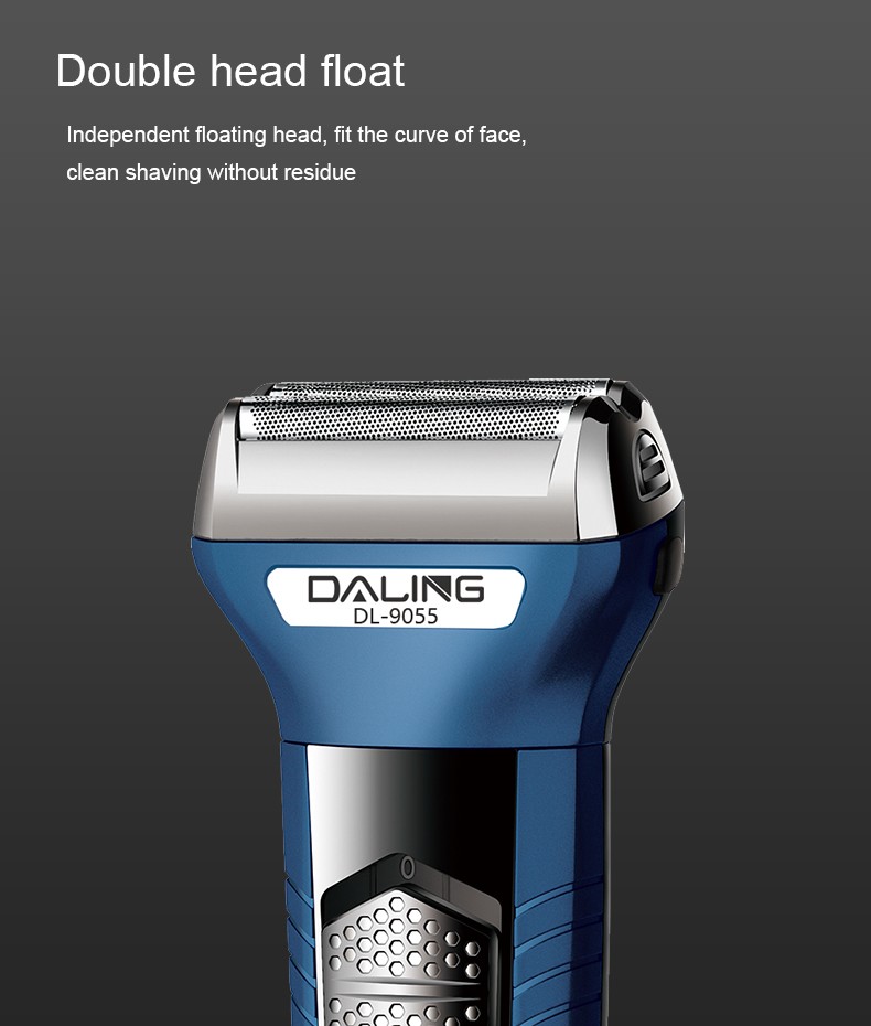 DALING-9055 Three-in-one Shaver, reciprocating electric rechargeable razor, multi-functional Hairdresser, Nose Hair Razor, blue set, wholesale for export, three-in-one shaver, hairdresser, nose hair razor detail image 7