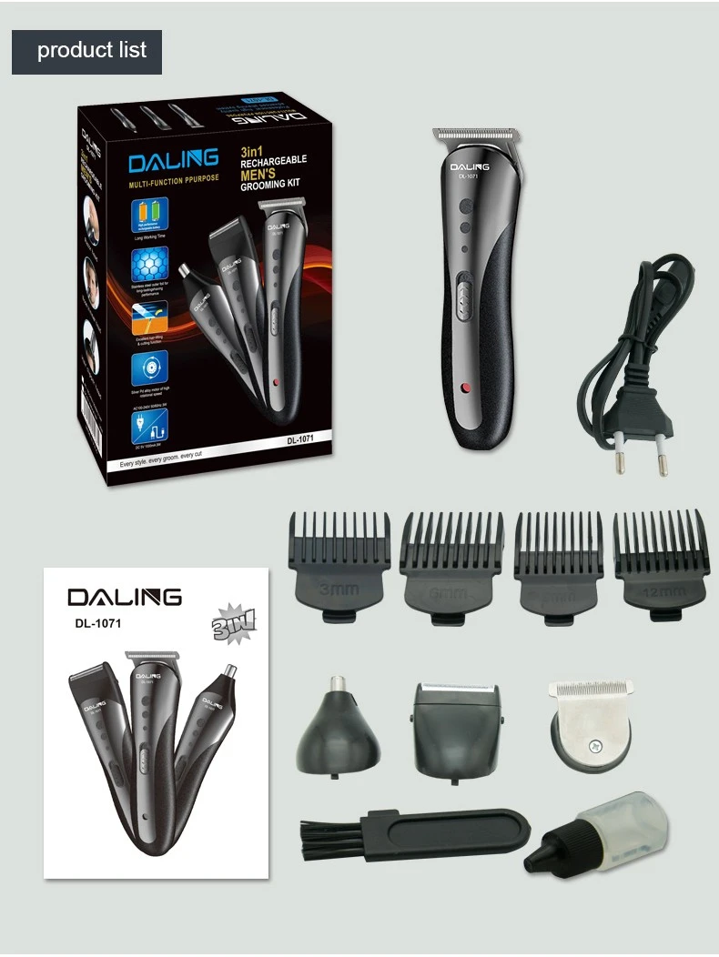 DALING-1071 oil-tipped engraved electric clipper hair clipper, home hair clipper for whitening and trimming, vintage electric clipper for adults and children, special for hair salons, cross-border wholesale detail image 14