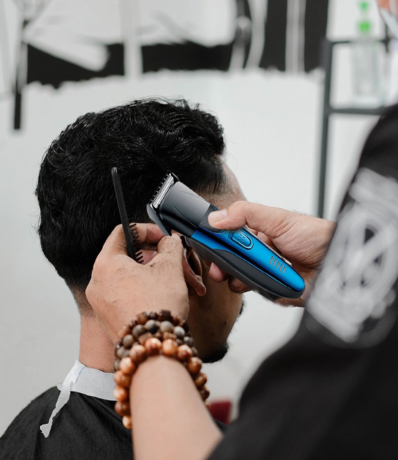 DALING-9028 Three-in-one Shaver, reciprocating electric rechargeable razor, multi-functional Hairdresser, Nose Hair Razor, blue set, wholesale for export, three-in-one shaver, hairdresser, nose hair razor detail image 11