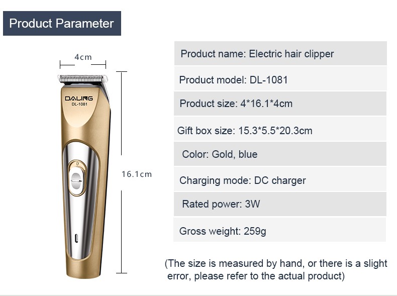 DALING-1081 Hair clipper, electric clipper, engraving, oil head clipper, clipper, trimming, whitening, electric hair head magic tool, engraving and carving tools, children's hair cutting, wholesale for export detail image 13