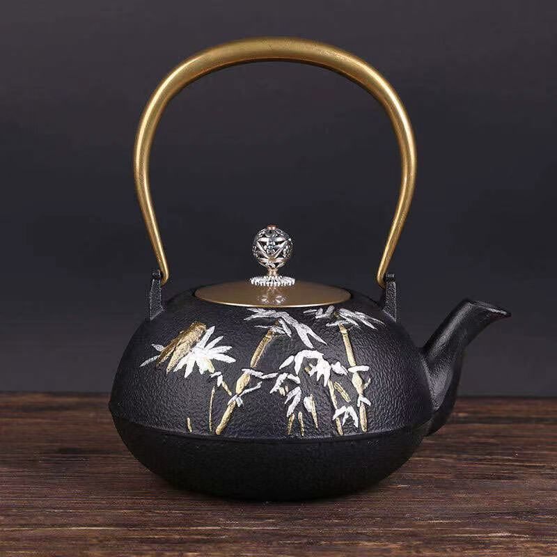 铸铁壶纯手工泡茶壶铁壶电陶炉专用煮茶器茶具套装烧水壶15