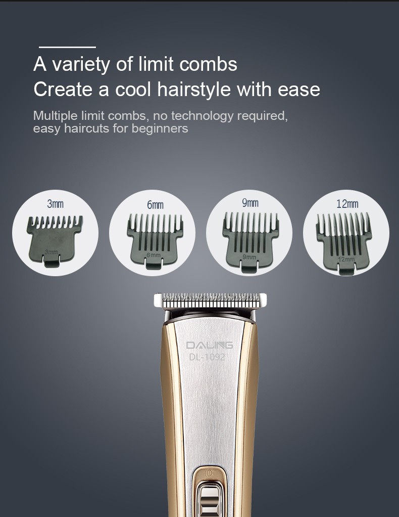 DALING-1092 Hair Clipper, electric clipper, hair cutting and shaving tools, electric charging clipper, adult and children's household set, wholesale for export detail image 8