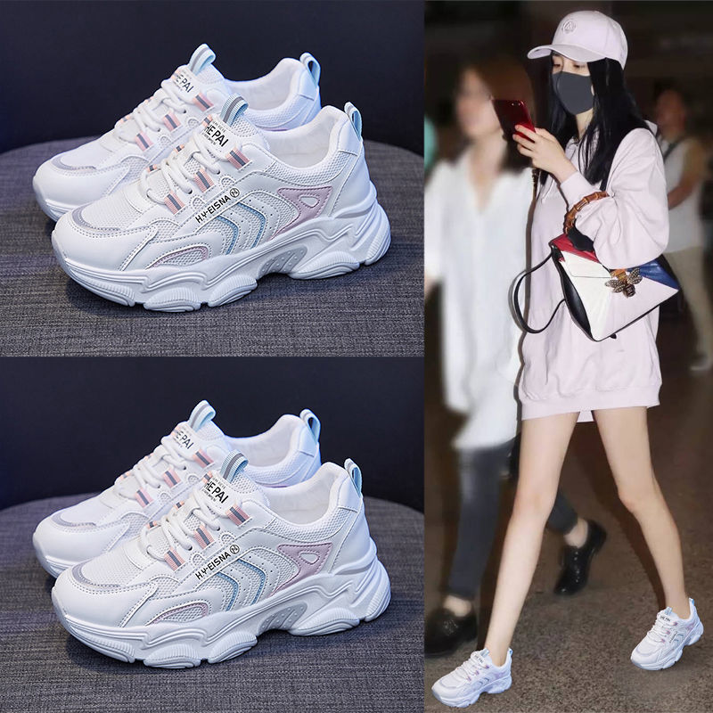 老爹鞋女ins潮2021年夏季新款网鞋透气百搭爆款休闲小白运动女鞋潮细节图