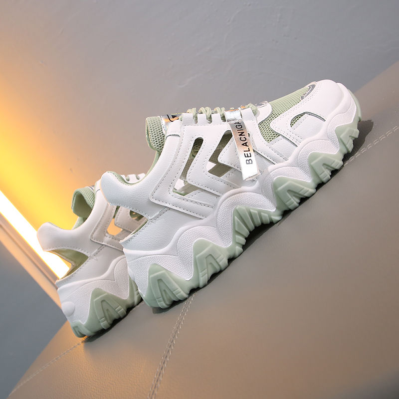 凉鞋女学生韩版新款小白鞋夏季运动老爹鞋ins超火外穿透气休闲鞋