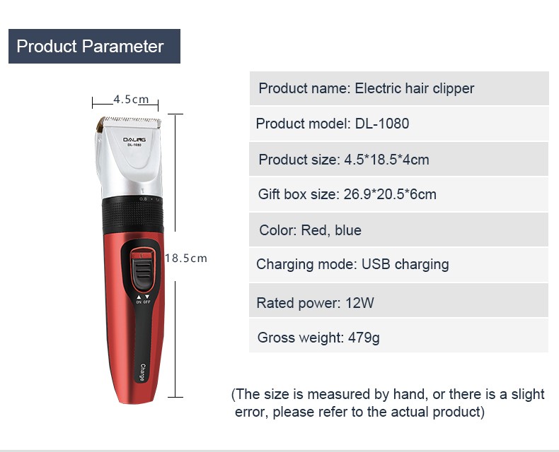 DALING-1080 Hair clipper, electric clipper, engraving oil head clipper, electric head shaving tool, engraving tool, free cloth, adult and children's clipper, trimming, whitening, wholesale for export, hairdressing detail image 12