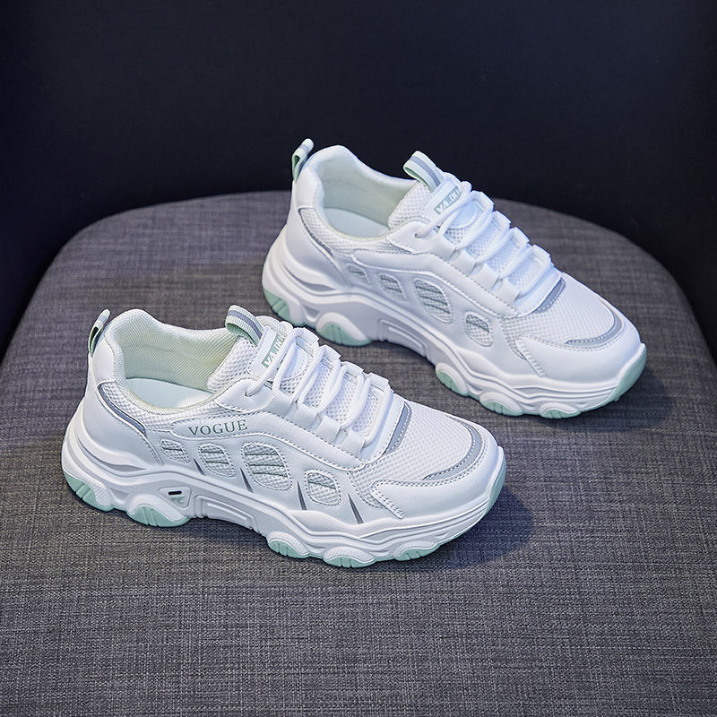 老爹鞋女ins潮2021年夏季新款网鞋透气百搭爆款休闲小白运动女鞋潮产品图