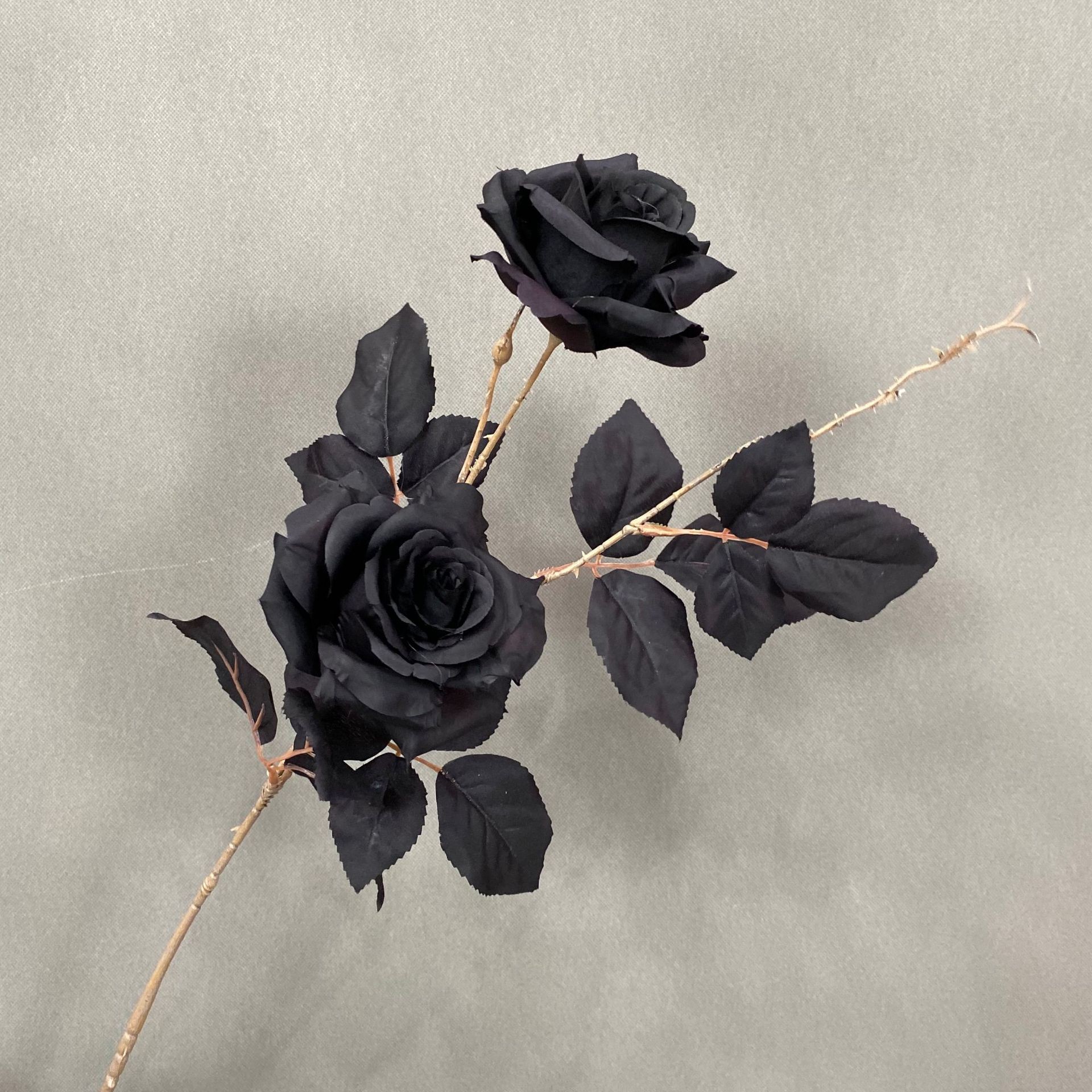 Simulación nuevo estilo europeo rosa de rama única boda salón de la boda camino de entrada arreglo floral 2 cabezas de tela de seda ramo de rosas al por mayor detail image 15