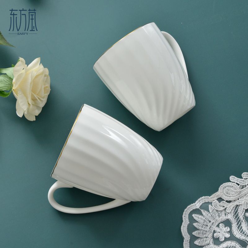 Ceramic cups, bone China cups, mugs, water cups, tea cups, single cups, gift cups, advertising cups, milk cups, breakfast cups, milk cups, embossed hand-painted gold Application Scenario