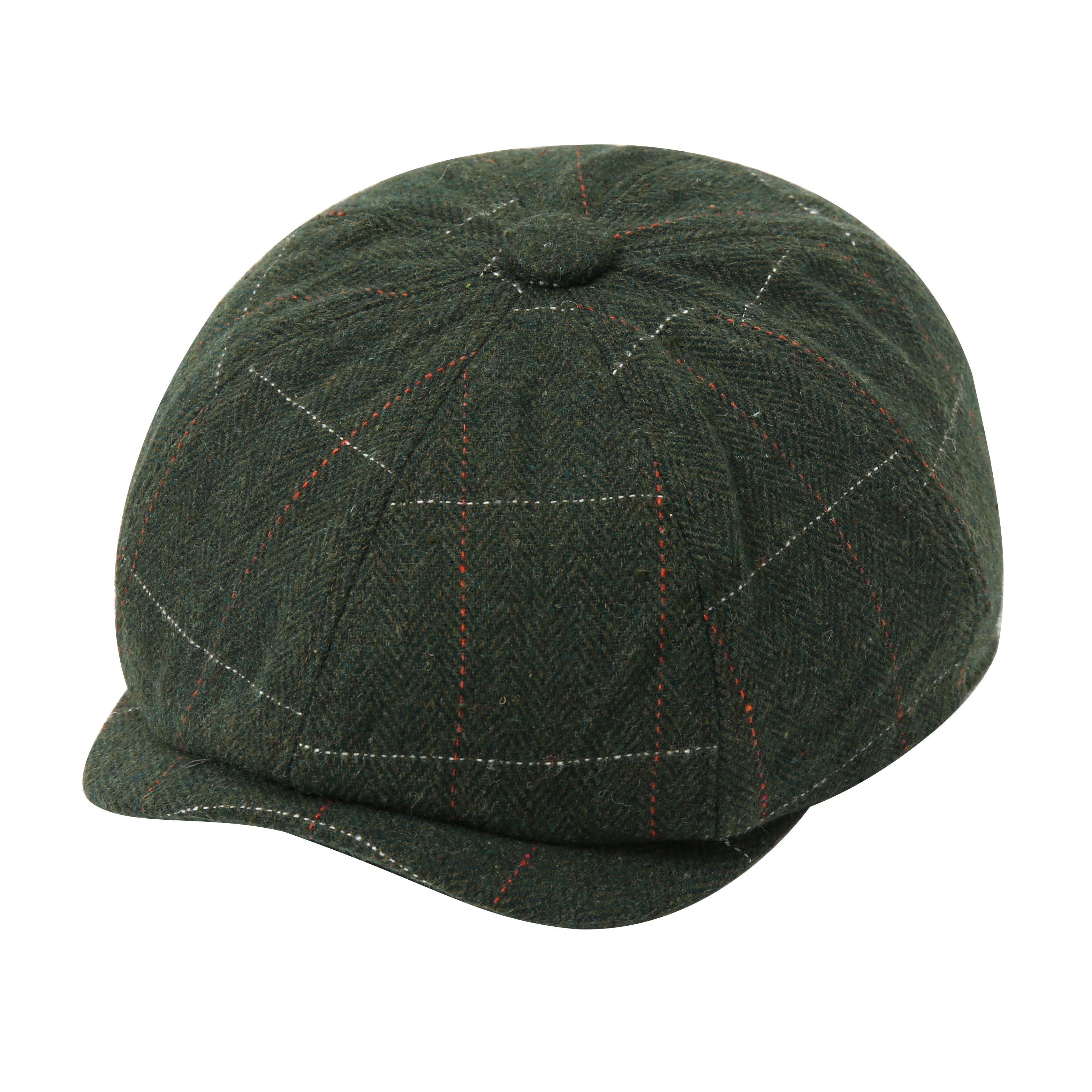Octagonal hat, European style, fashionable and trendy neutral hat, simple wool hat, British checkered style, Japanese retro hat, fashionable hat Specification drawing